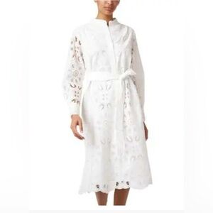 NWT Shoshanna Hollis Eyelet Dress in Optic